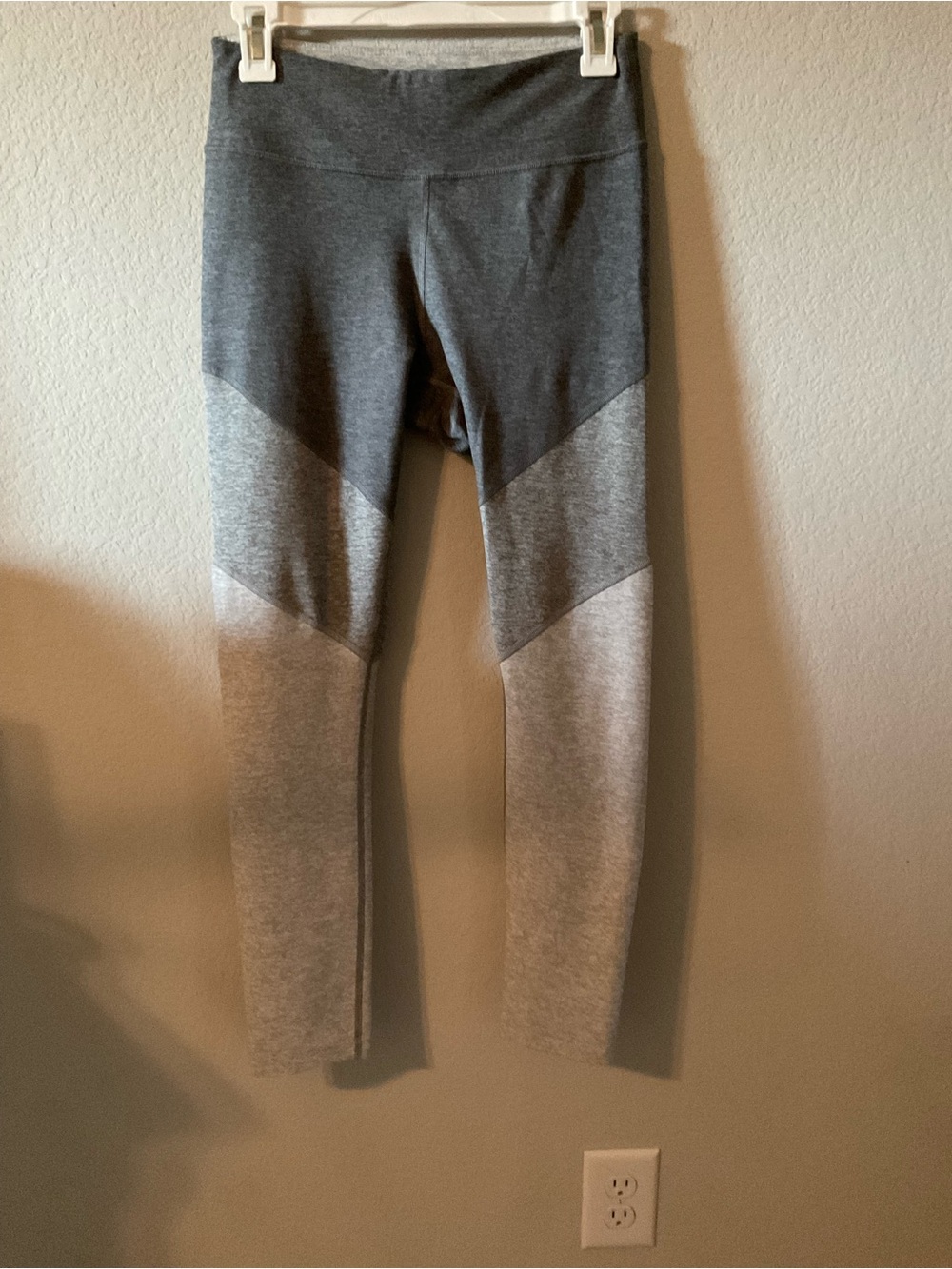 Outdoor Voices Gray Two-Tone Colorblock Leggings